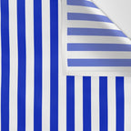 Cobalt Blue and White Vertical Deck Chair Stripe Wall Tapestry Gallery Image 3