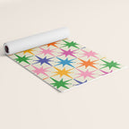 Atomic Stars Colorful Mid Century Modern Starburst Pattern Yoga Mat Gallery Image 2