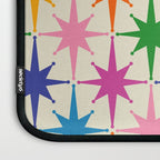 Atomic Stars Colorful Mid Century Modern Starburst Pattern Laptop Sleeve Gallery Image 3