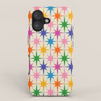 Atomic Stars Colorful Mid Century Modern Starburst Pattern iPhone Case Gallery Image 1