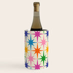 Atomic Stars Colorful Mid Century Modern Starburst Pattern Wine Chiller Gallery Image 2