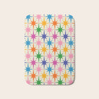 Atomic Stars Colorful Mid Century Modern Starburst Pattern Bath Mat Gallery Image 1