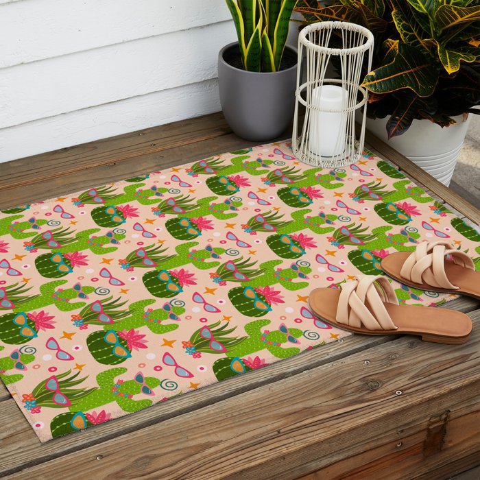 Cactus fiesta Outdoor Rug Gallery Image 2