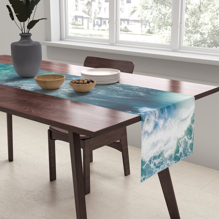 Surfing in the Ocean 2 Table Runner Gallery Image 2