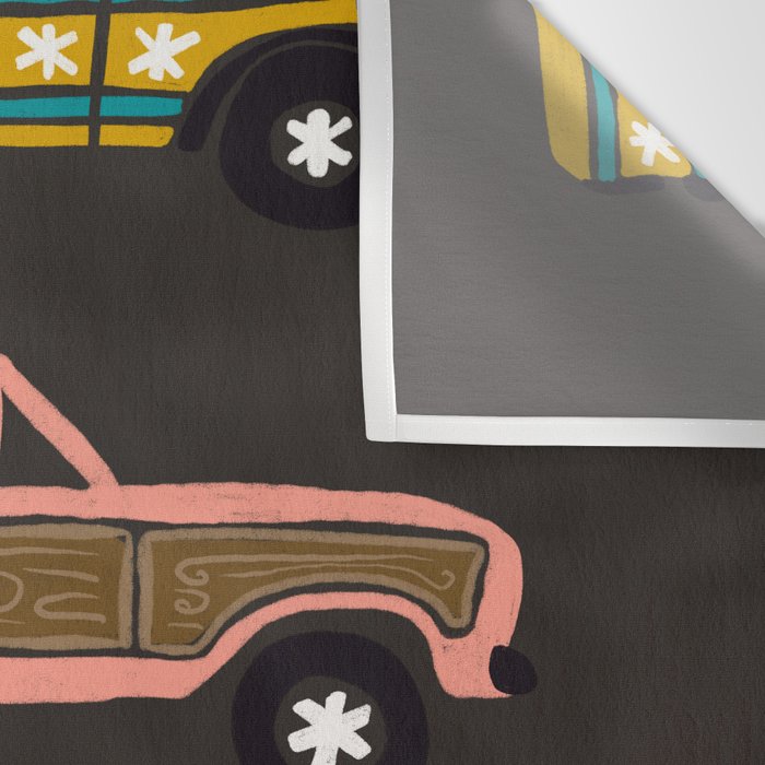 Retro Roads - Charcoal Wall Tapestry Gallery Image 3