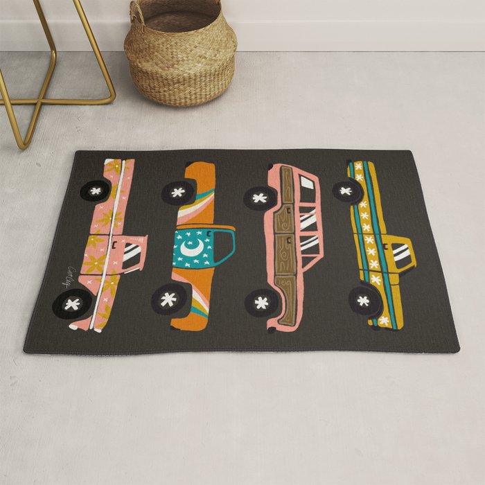 Retro Roads - Charcoal Rug Gallery Image 1