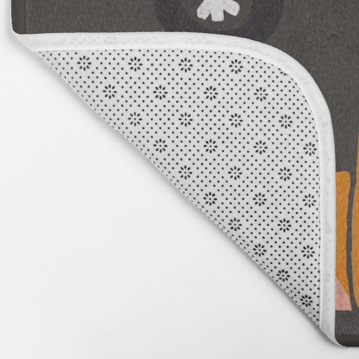 Retro Roads - Charcoal Bath Mat Gallery Image 2