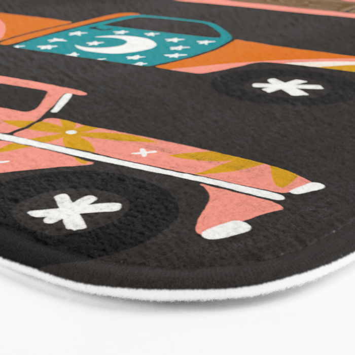 Retro Roads - Charcoal Bath Mat Gallery Image 3