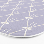 Bows & Ribbons Pattern XXXIV Pastel Lavender Purple  Bath Mat Gallery Image 3