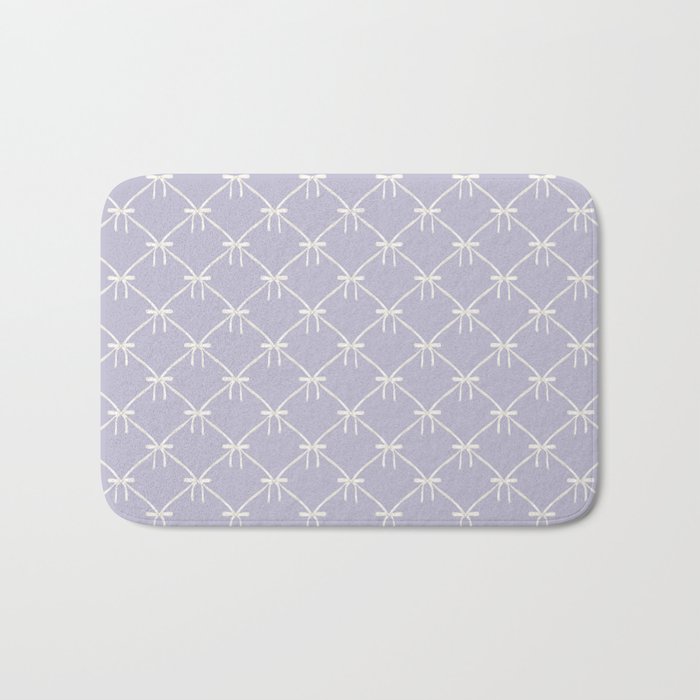 Bows & Ribbons Pattern XXXIV Pastel Lavender Purple  Bath Mat Gallery Image 1