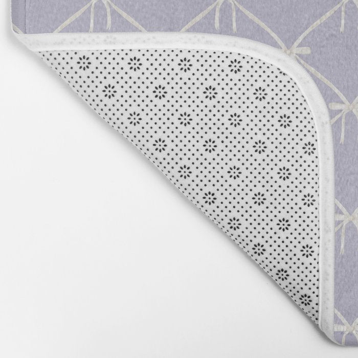 Bows & Ribbons Pattern XXXIV Pastel Lavender Purple  Bath Mat Gallery Image 2