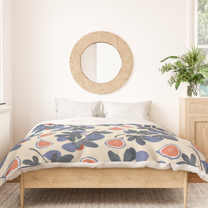 Fig branch still life Duvet Cover Gallery Image 3