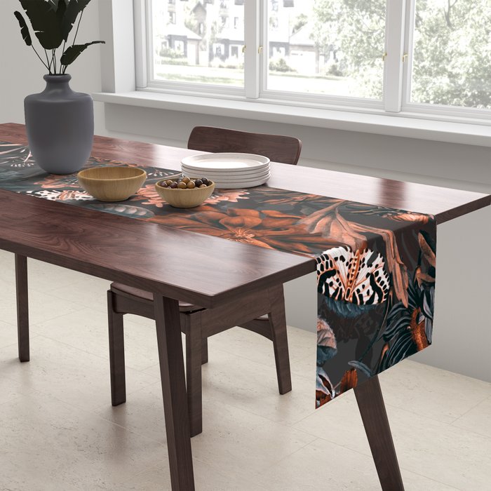 Autumn Winter Flowers V Table Runner Gallery Image 2