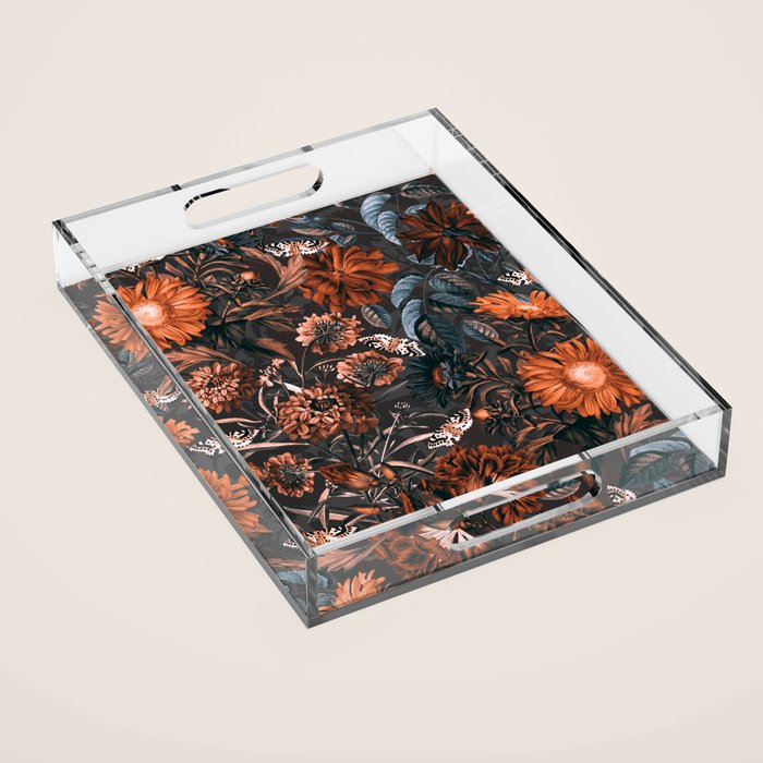 Autumn Winter Flowers V Acrylic Tray Gallery Image 1