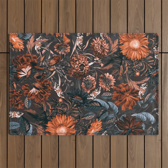 Autumn Winter Flowers V Outdoor Rug Gallery Image 1