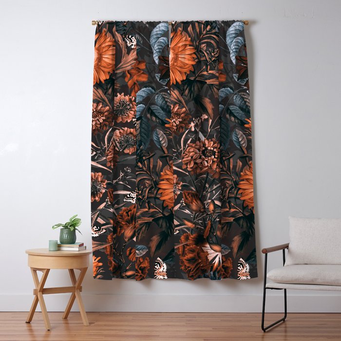 Autumn Winter Flowers V Window Curtain Gallery Image 5