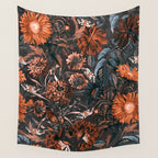 Autumn Winter Flowers V Wall Tapestry Gallery Image 4