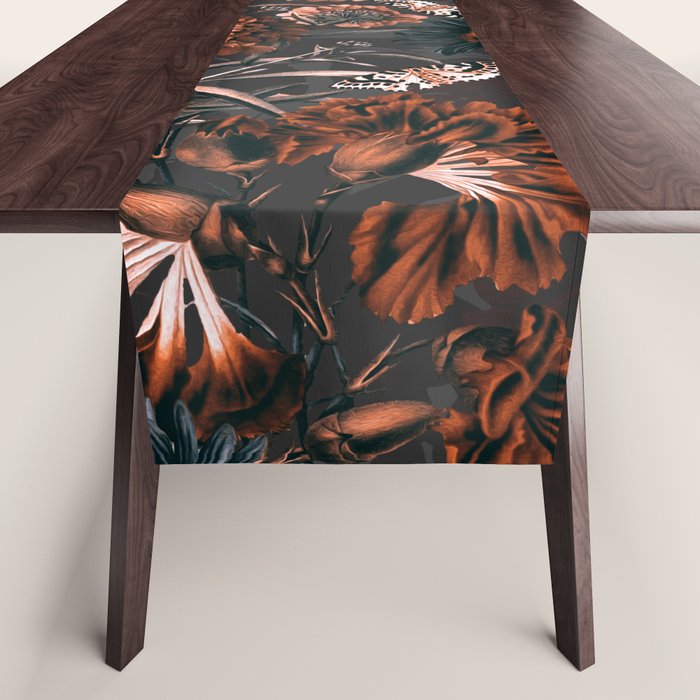 Autumn Winter Flowers V Table Runner Gallery Image 1