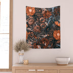 Autumn Winter Flowers V Wall Tapestry Gallery Image 2