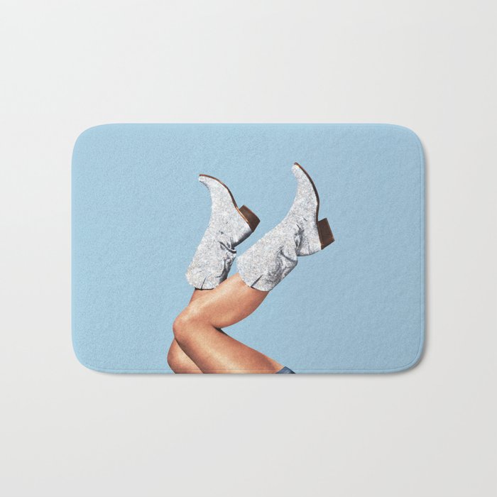 These Boots - Glitter Blue Landscape Bath Mat Gallery Image 1