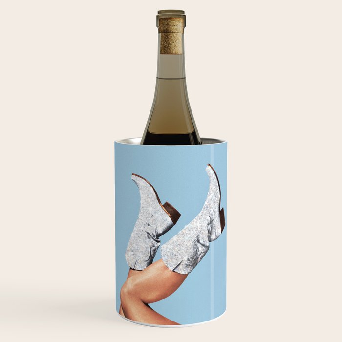 These Boots - Glitter Blue Landscape Wine Chiller Gallery Image 1