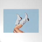 These Boots - Glitter Blue Landscape Welcome Mat Gallery Image 1