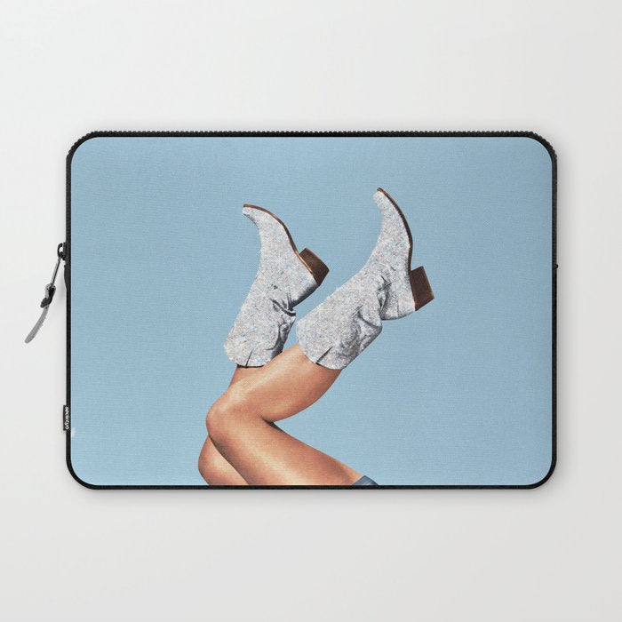 These Boots - Glitter Blue Landscape Laptop Sleeve Gallery Image 1