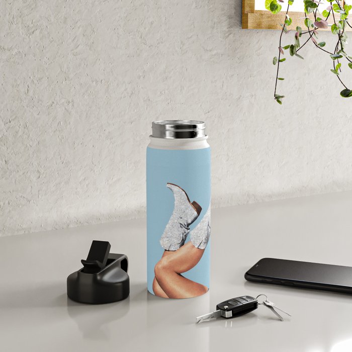 These Boots - Glitter Blue Landscape Water Bottle Gallery Image 4