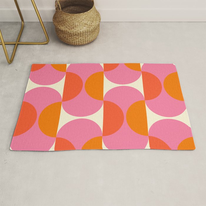 Capsule Sixties Retro with white background Rug Gallery Image 1