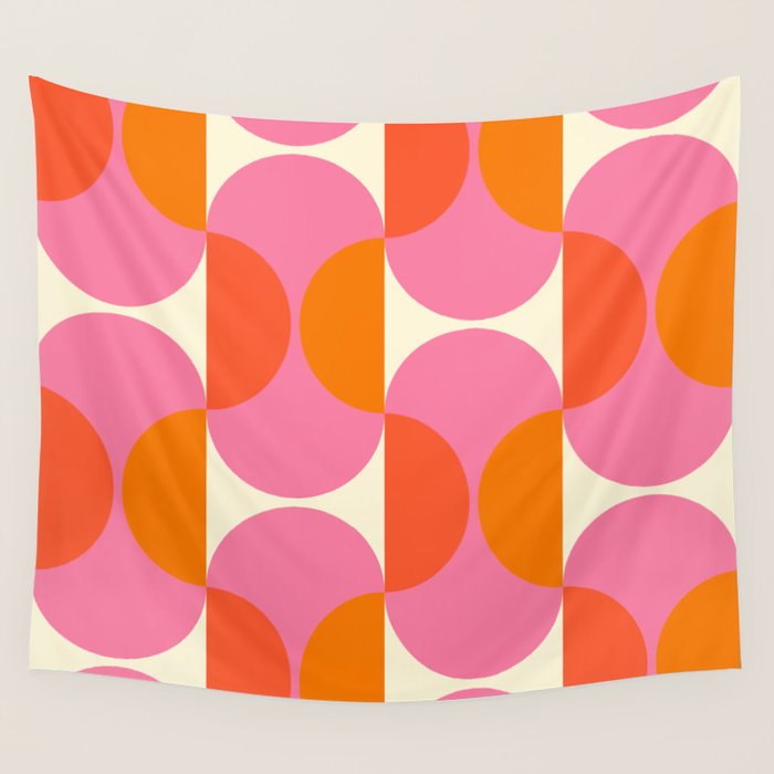 Capsule Sixties Retro with white background Wall Tapestry Gallery Image 4