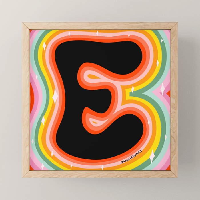 Rainbow E Mini Art Print Gallery Image 1