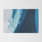 Believe: a minimal, abstract painting in white and blue by Alyssa Hamilton Art  Rug Gallery Image 2