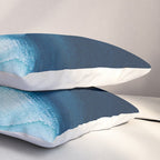 Believe: a minimal, abstract painting in white and blue by Alyssa Hamilton Art  Pillow Sham Gallery Image 3
