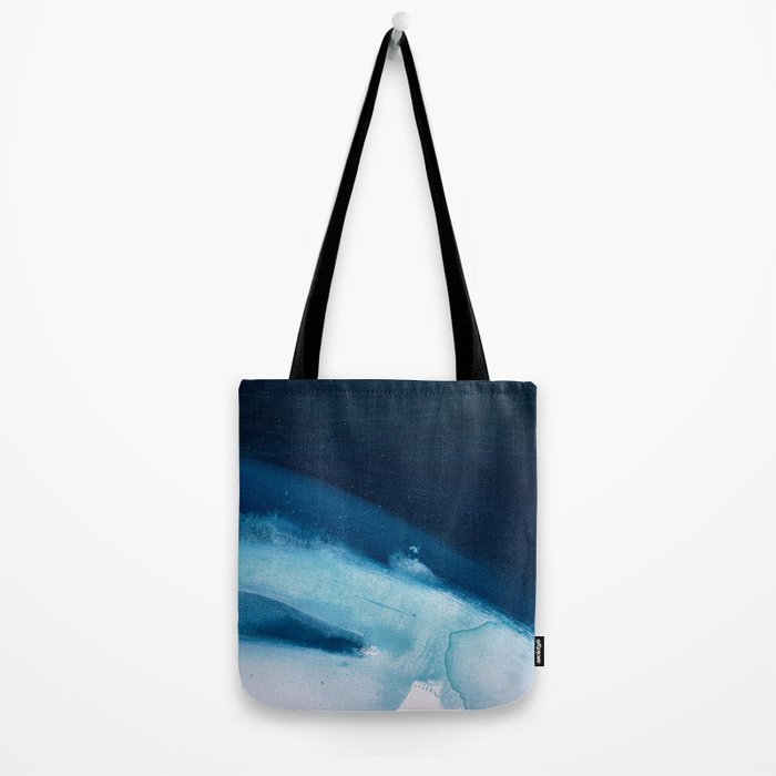 Believe: a minimal, abstract painting in white and blue by Alyssa Hamilton Art  Tote Bag Gallery Image 2