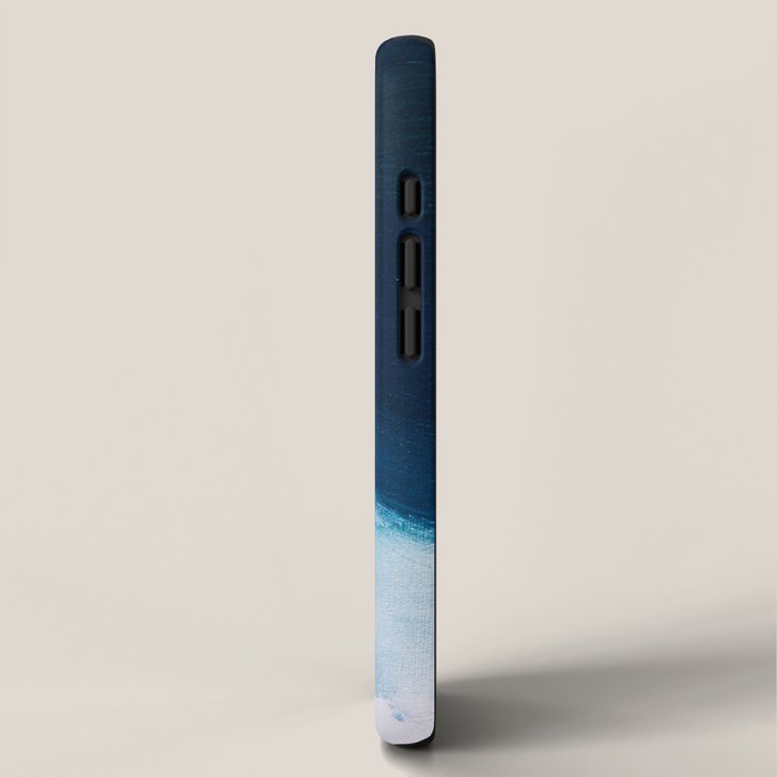 Believe: a minimal, abstract painting in white and blue by Alyssa Hamilton Art  iPhone Case Gallery Image 2