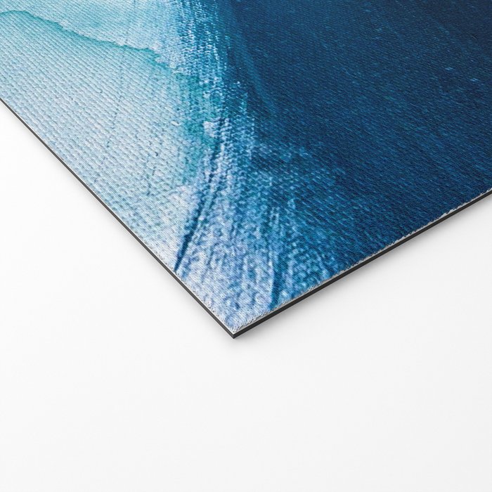 Believe: a minimal, abstract painting in white and blue by Alyssa Hamilton Art  Welcome Mat Gallery Image 2