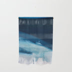 Believe: a minimal, abstract painting in white and blue by Alyssa Hamilton Art  Wall Hanging Gallery Image 1