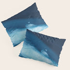 Believe: a minimal, abstract painting in white and blue by Alyssa Hamilton Art  Pillow Sham Gallery Image 3