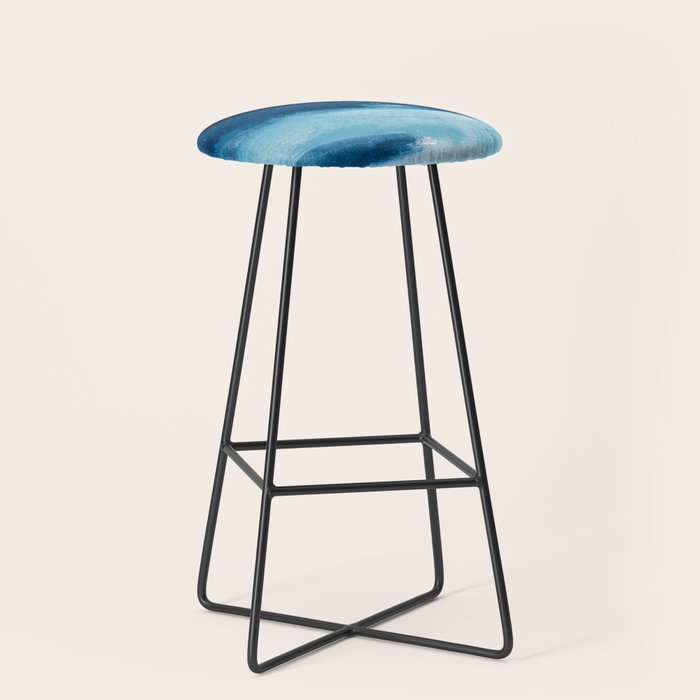 Believe: a minimal, abstract painting in white and blue by Alyssa Hamilton Art  Stool Gallery Image 1