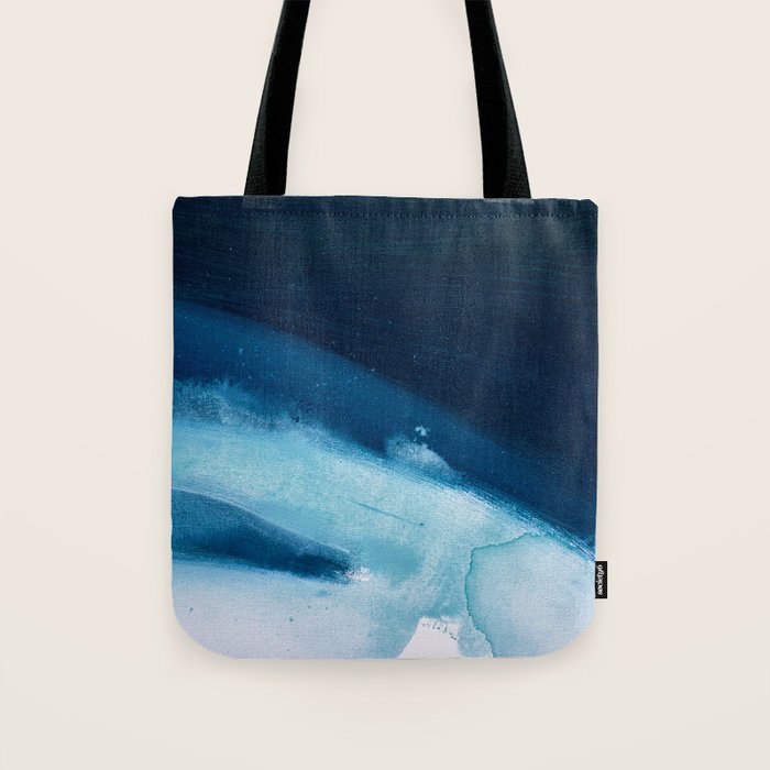 Believe: a minimal, abstract painting in white and blue by Alyssa Hamilton Art  Tote Bag Gallery Image 1