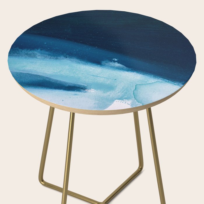 Believe: a minimal, abstract painting in white and blue by Alyssa Hamilton Art  Side Table Gallery Image 2