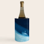 Believe: a minimal, abstract painting in white and blue by Alyssa Hamilton Art  Wine Chiller Gallery Image 1