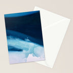 Believe: a minimal, abstract painting in white and blue by Alyssa Hamilton Art  Stationery Card Gallery Image 2