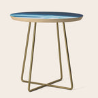 Believe: a minimal, abstract painting in white and blue by Alyssa Hamilton Art  Side Table Gallery Image 1