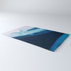 Believe: a minimal, abstract painting in white and blue by Alyssa Hamilton Art  Rug Gallery Image 3