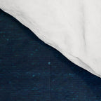 Believe: a minimal, abstract painting in white and blue by Alyssa Hamilton Art  Comforter Gallery Image 4
