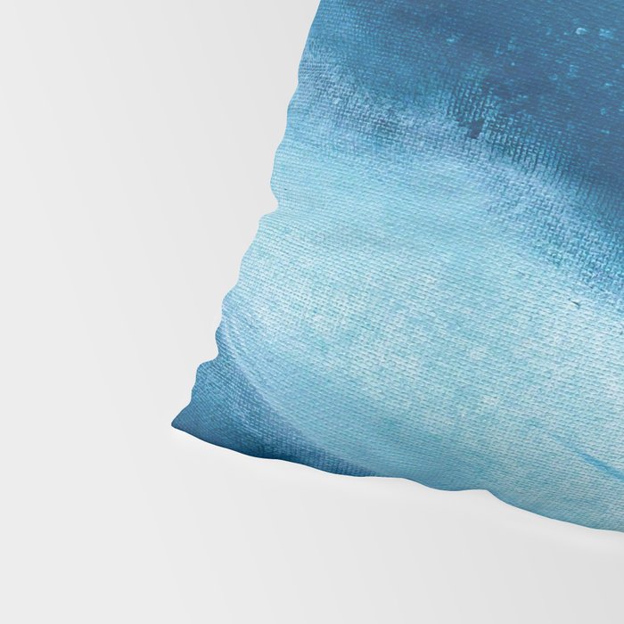 Believe: a minimal, abstract painting in white and blue by Alyssa Hamilton Art  Pillow Sham Gallery Image 4
