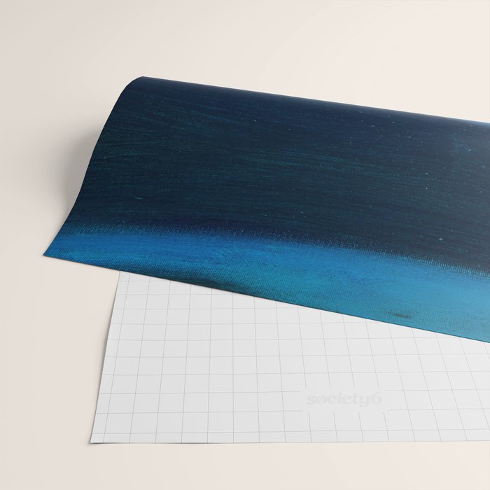 Believe: a minimal, abstract painting in white and blue by Alyssa Hamilton Art  Wrapping Paper Gallery Image 2