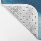 Believe: a minimal, abstract painting in white and blue by Alyssa Hamilton Art  Bath Mat Gallery Image 2