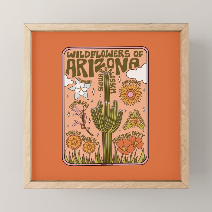 Arizona Wildflowers Mini Art Print Gallery Image 1